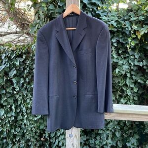 Hugo Boss Mens Charcoal Weave Black Mens 3 Button Suit Size 42 superior fabric